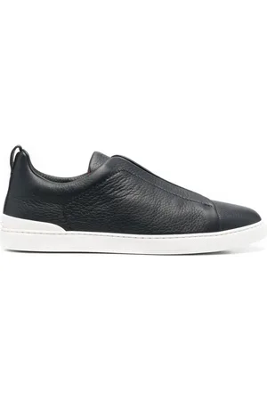 Ermenegildo Zegna Buty, Mężczyzna, Niebieski, 40 EU, Skóra, Triple Stitch Sneakers