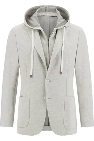 Boggi Milano Kurtki, Mężczyzna, Szary, M, Bawełna, Madison Bawełniana Bluza Rozpinana