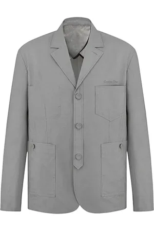 Dior Kurtki, Mężczyzna, Szary, M, Bawełna, Stylowa Kurtka