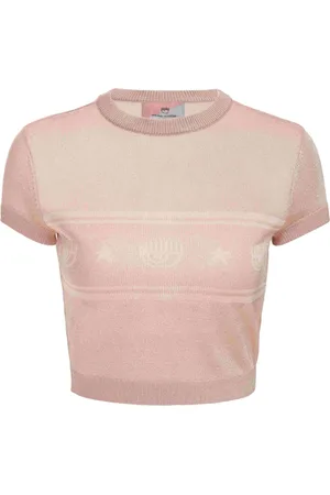 Chiara Ferragni Koszulki, Kobieta, Różowy, XL, Top