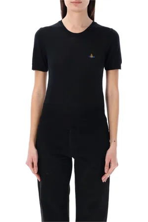 Vivienne Westwood Koszulki, Kobieta, Czarny, XS, Wełna, T-Shirts