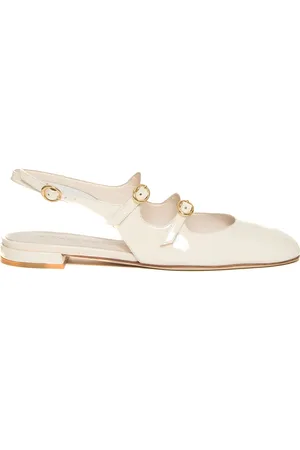 Stuart Weitzman Buty, Kobieta, Beżowy, 38 1/2 EU, Skóra, Baleriny Mary Jane