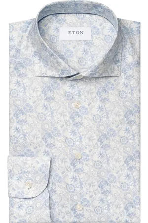 Eton Koszule, Mężczyzna, Niebieski, 2XL, Bawełna, Błękitna koszula Twill Contemporary