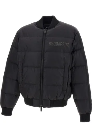 Dsquared2 Kurtki, Mężczyzna, Czarny, XL, Poliester, Bomber Jacket