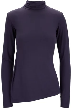Elisabetta Franchi Swetry, Kobieta, Fioletowy, XL, Złoty top z poduszkami na ramionach i wysokim dekoltem