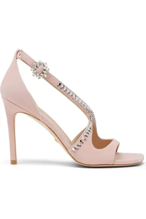 Stuart Weitzman Buty, Kobieta, Różowy, 36 1/2 EU, Skóra, Sandały Gemcut 100 z wycięciami