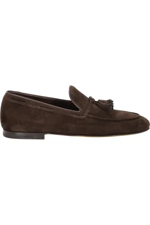 Officine creative Buty, Mężczyzna, brązowy, 41 EU, Zamsz, Brązowe Mokasynyy zamszowe z Pomponami