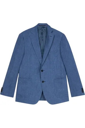 Brooks Brothers Kurtki, Mężczyzna, Niebieski, M, Len, Lniana Marynarka