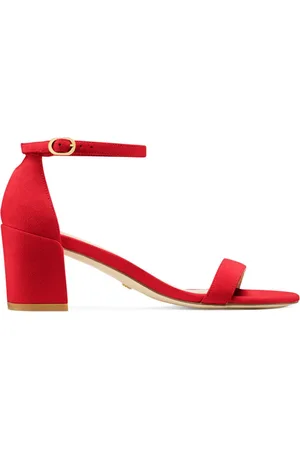 Stuart Weitzman Buty, Kobieta, Czerwony, 36 EU, Zamsz, Proste Sandały