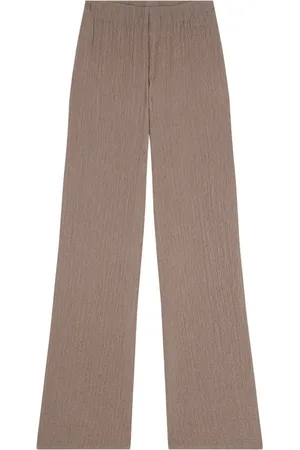 Cortana Spodnie, Kobieta, Beżowy, L, Wełna, Sam Wide Trousers
