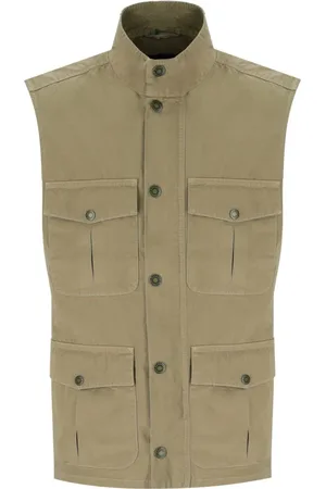 Barbour Kurtki, Mężczyzna, brązowy, S, Kamizelka Corbridge z bawełny