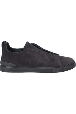 Ermenegildo Zegna Buty, Mężczyzna, Niebieski, 45 EU, Skóra, Sneakersy Triple Stitch Low-Top