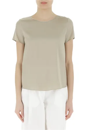 Emporio Armani Koszulki, Kobieta, Beżowy, L, Beżowy T-Shirt