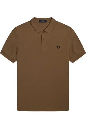 Fred Perry Koszulki, Mężczyzna, brązowy, XL, Bawełna, Slim Fit Plain Polo
