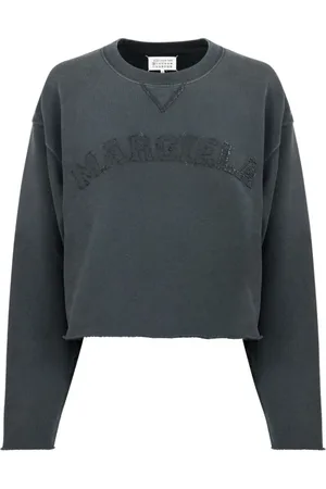 Maison Margiela Bluzy, Kobieta, Czarny, M, Bawełna, Czarna Bluza Aw 24