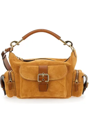 Chloé Torebki, Kobieta, brązowy, ONE SIZE, Zamsz, Brązowa Torba na Aparat z Zewnętrznymi Kieszeniami