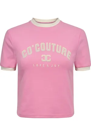Co`Couture Koszulki, Kobieta, Różowy, S, Bawełna, Edge Tee