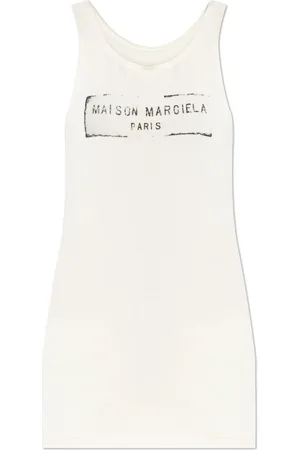 Maison Margiela Koszulki, Kobieta, Biały, XS, Bawełna, Tank Top