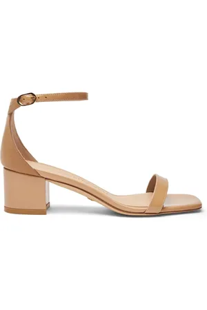 Stuart Weitzman Buty, Kobieta, Beżowy, 38 EU, Nowoczesne sandały z kwadratowym noskiem