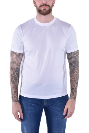 ELEVENTY Koszulki, Mężczyzna, Biały, XL, Bawełna, T-shirt z okrągłym dekoltem