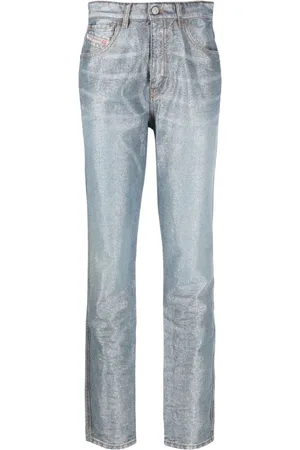 Diesel Jeansy, Kobieta, Niebieski, W25, Bawełna, Casualowe jeansy skinny w kolorze niebieskim