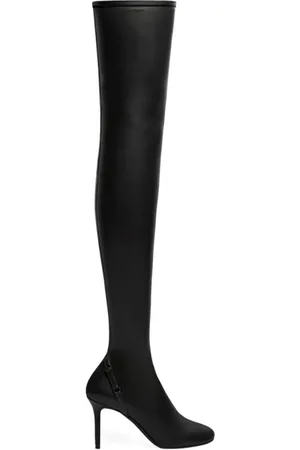Courrèges Buty, Kobieta, Czarny, 37 EU, Skóra, Kozaki za udo na szpilce