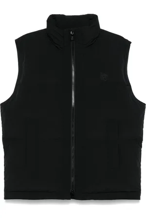Maison Kitsuné Kurtki, Mężczyzna, Czarny, M, Padded Gilet with Fox Motif