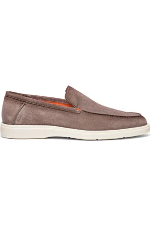 santoni Buty, Mężczyzna, brązowy, 41 EU, Zamsz, Zamszowe mokasyny