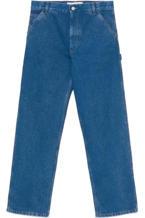 Marni Jeansy, Mężczyzna, Niebieski, W32, Denim, Niebieskie jeansy denimowe ze stylowym logo