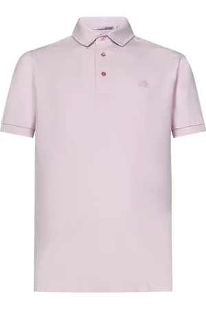 Etro Koszulki, Mężczyzna, Różowy, XL, Bawełna, Różowa koszulka polo z nadrukiem paisley