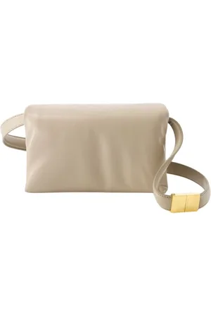 Marni Torebki, Kobieta, Beżowy, ONE SIZE, Skóra, Skórzana Torba Crossbody Prisma