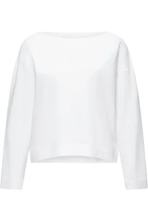 Drykorn Swetry, Kobieta, Biały, M, Yene Longsleeve z Okrągłym Dekoltem