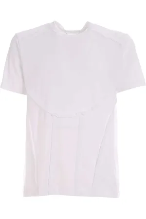 Comme des Garçons Koszulki, Mężczyzna, Biały, L, Bawełna, Biała prążkowana koszulka z odwróconymi szwami