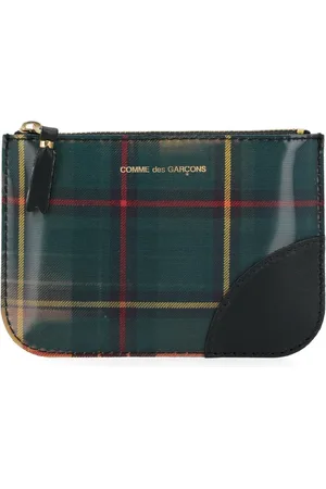 Comme des Garçons Akcesoria, unisex, Wielobarwność, ONE SIZE, Len, Lenticular Tartan Wallet