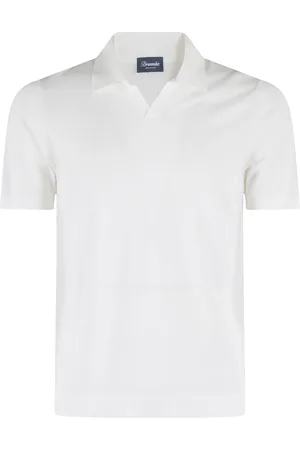 DRUMOHR Koszulki, Mężczyzna, Biały, XL, Bawełna, Skipper Polo Bawełna Dzianina Frost