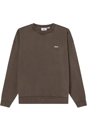 Obey Bluzy, Mężczyzna, Czarny, XL, Bluza Pigment Crew