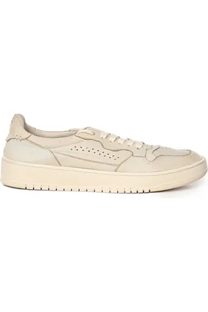 ELEVENTY Buty, Mężczyzna, Beżowy, 45 EU, Skóra, Skórzane sneakersy z gumową podeszwą