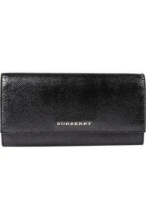 Burberry Akcesoria, Kobieta, Czarny, ONE SIZE, Skóra, Elegancki czarny skórzany portfel/etui na karty