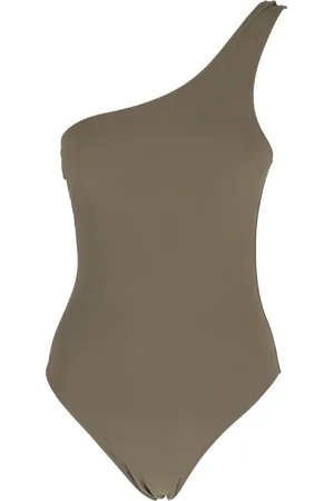 Lido Stroje kąpielowe, Kobieta, Zielony, S, Elegancka Sukienka z Jednym Ramieniem