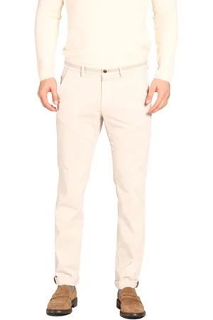 Masons Spodnie, Mężczyzna, Beżowy, XL, Bawełna, Torino University Slim Fit Gabardine Spodnie