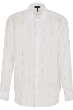 Emporio Armani Bluzki, Kobieta, Biały, XL, Koszula z logo z kolekcji jesień/zima