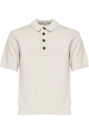 ELEVENTY Koszulki, Mężczyzna, Beżowy, L, Krótki Rękaw Styl Polo T-shirty