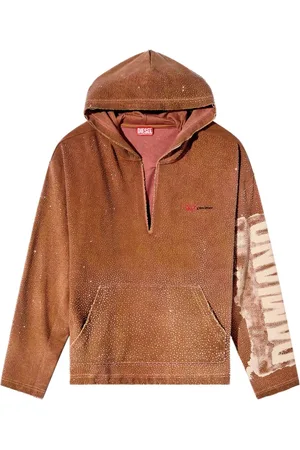 Diesel Bluzy, Mężczyzna, brązowy, M, Bluza z kapturem