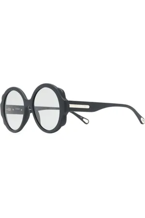 Chloé Akcesoria, Kobieta, Czarny, ONE SIZE, Okrągłe okulary przeciwsłoneczne