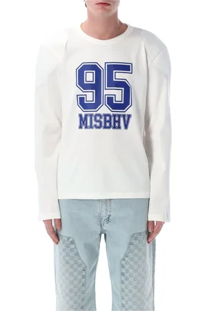 MISBHV Koszulki, Mężczyzna, Biały, M, Biała Koszulka z Długim Rękawem z Grafiką