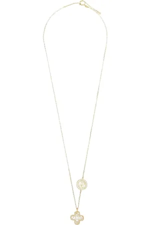 Carolina Herrera Akcesoria, Kobieta, Żółty, ONE SIZE, Rosetta Insignia Diamond Necklace