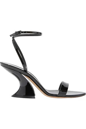 Casadei Buty, Kobieta, Czarny, 36 EU, Skóra, Sandały Elodie Tiffany Zapinane na Klamrę