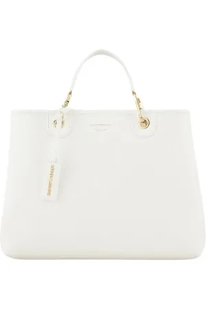 Emporio Armani Torebki, Kobieta, Biały, ONE SIZE, Skóra, Duża torba typu tote