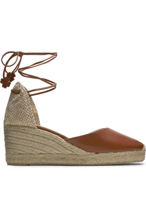 Castaner Buty, Kobieta, brązowy, 39 EU, Skóra, Espadryle na 7 cm koturnie