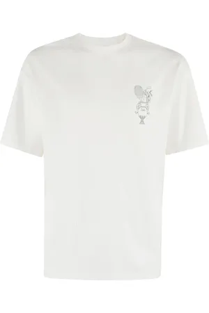 Drôle de Monsieur Koszulki, Mężczyzna, Biały, XL, Beżowe T-shirty i Pola